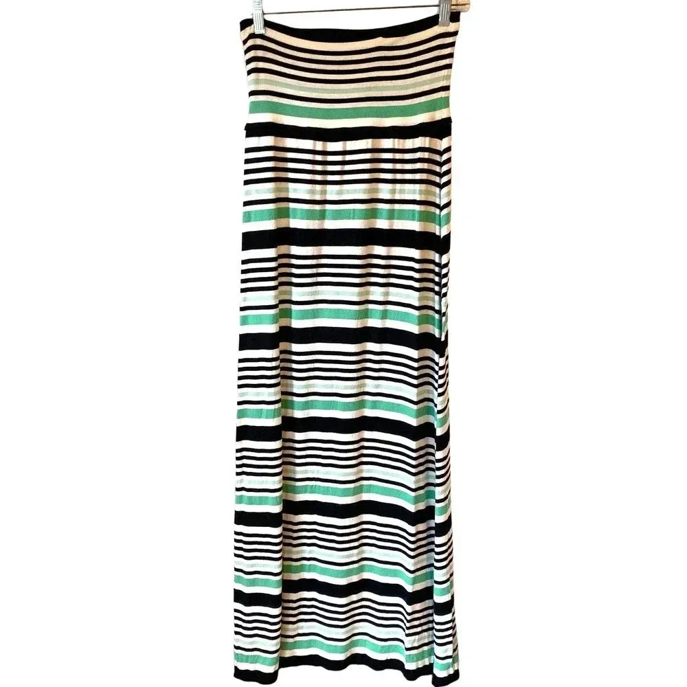 Max Studio Stretchy Striped Beach Summer Maxi Skirt women size M